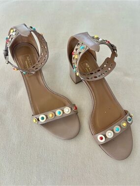 Aquazzura Firenze Studded Leather Sandals
